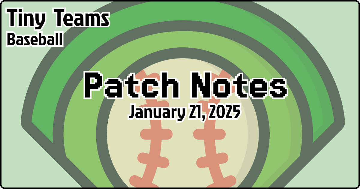 Tiny Teams Baseball Update: Interactive Tours & League Improvements